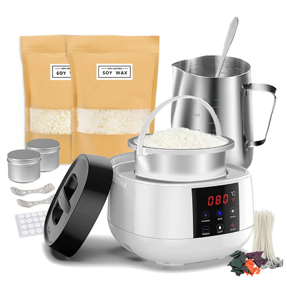 Candle Making Kit Beeswax - 500ml Candle Making Wax Melting Pot,