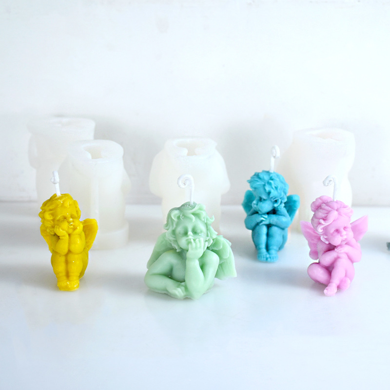 3D Lovely Angel Kids Candle Si - Candle Making For Kids 评论和价格