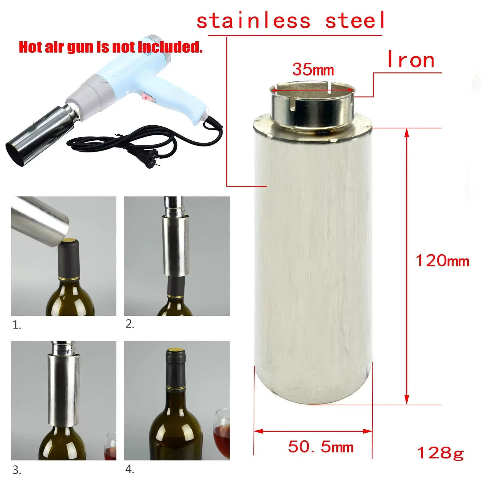 PVC Wine Cap Heat Shrink Cap S - Heat Gun Embossing 评论和价格