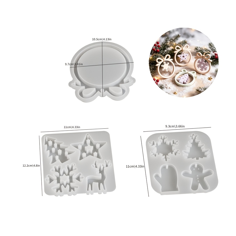 1/3 piece Christmas resin sili - Candle Mold Silicone 评论和价格