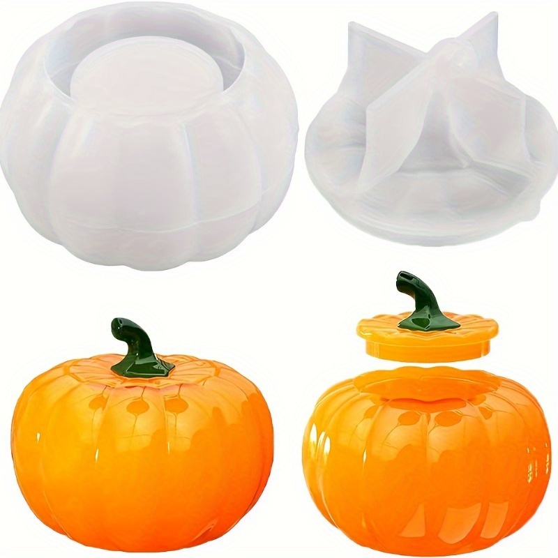 2pcs Pumpkin Jar Silicone Mold - Candle Mold Silicone 评论和价格