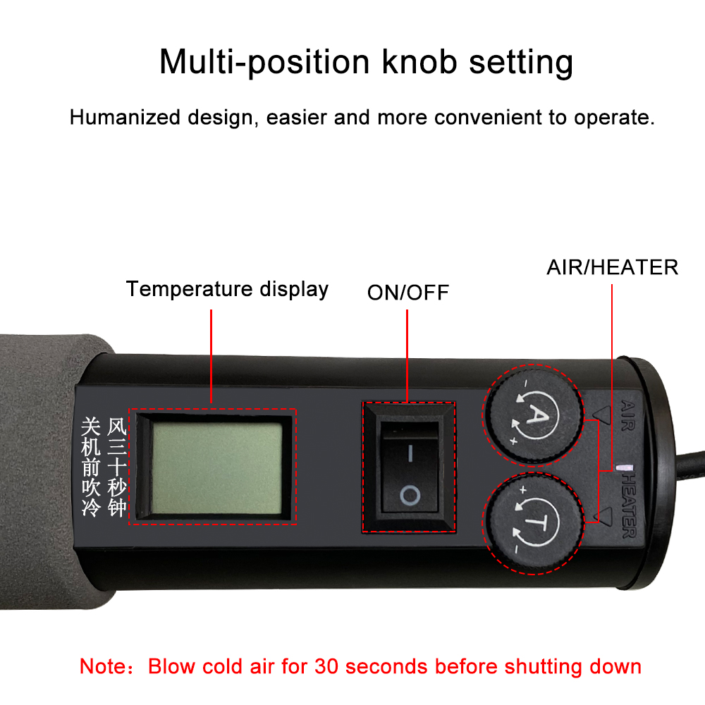 Adjustable Digital Hot Air Gun - Heat Gun Embossing 评论和价格