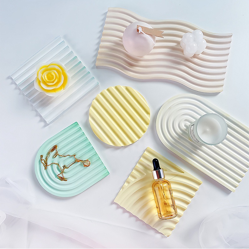 DIY Striped Wave Tray Mold For - Candle Mold Silicone 评论和价格
