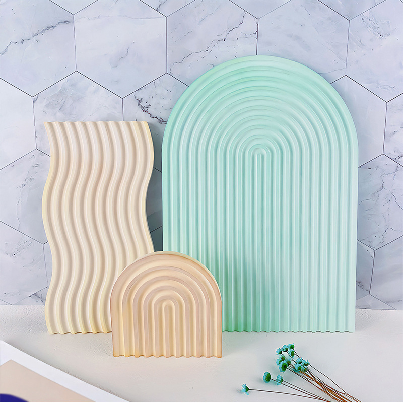 DIY Striped Wave Tray Mold For - Candle Mold Silicone 评论和价格
