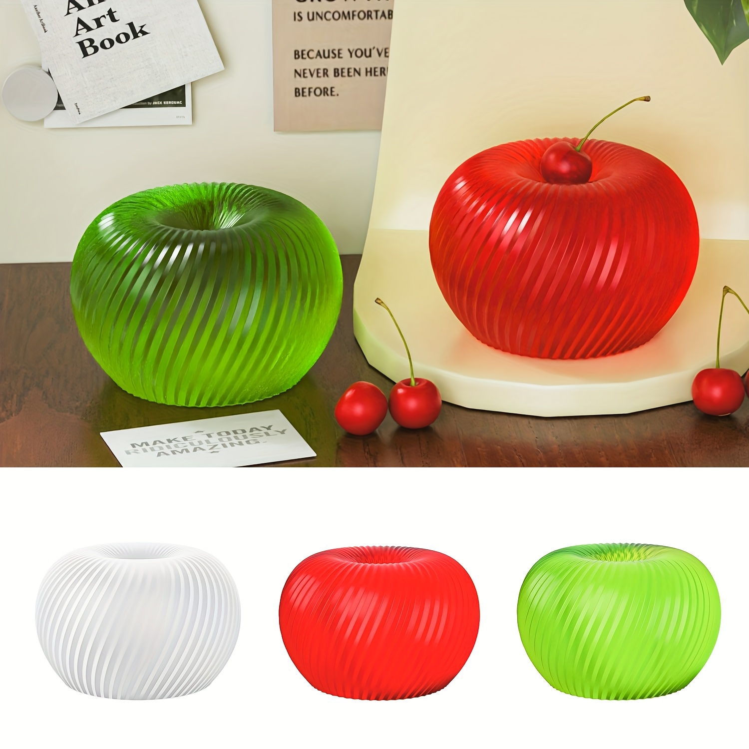 A trendy red apple silicone mo - Candle Mold Silicone 评论和价格