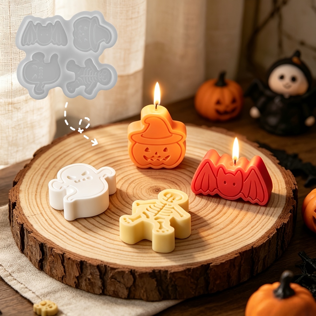4-cavity silicone resin mold s - Candle Mold Silicone 评论和价格