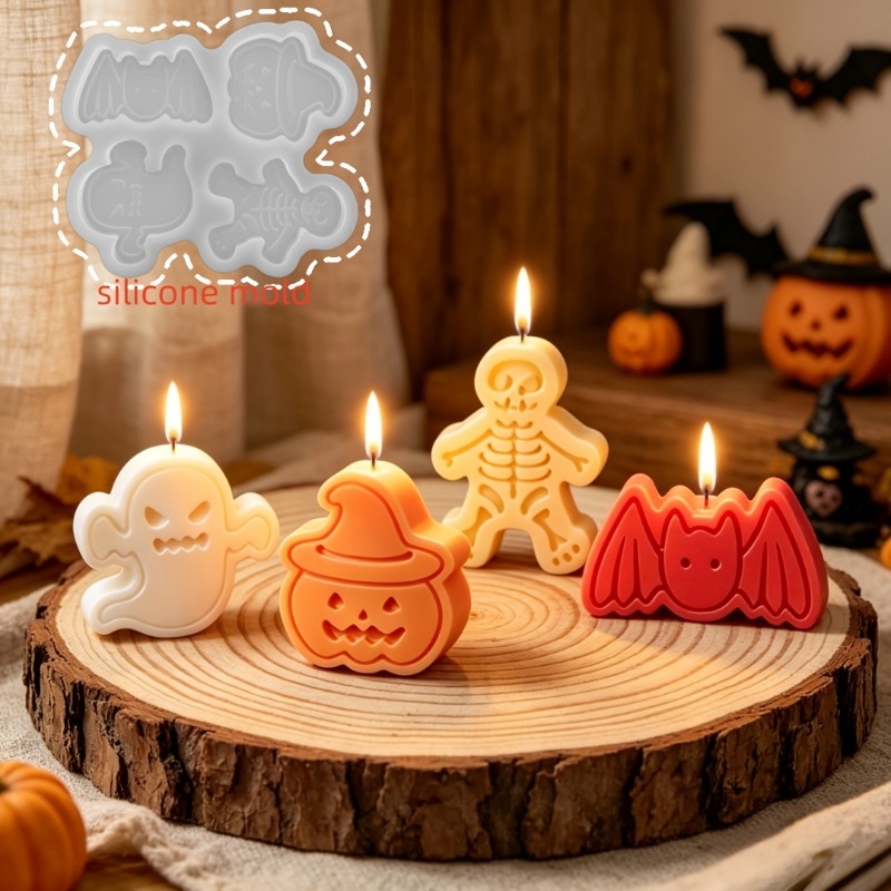 4-cavity silicone resin mold s - Candle Mold Silicone 评论和价格