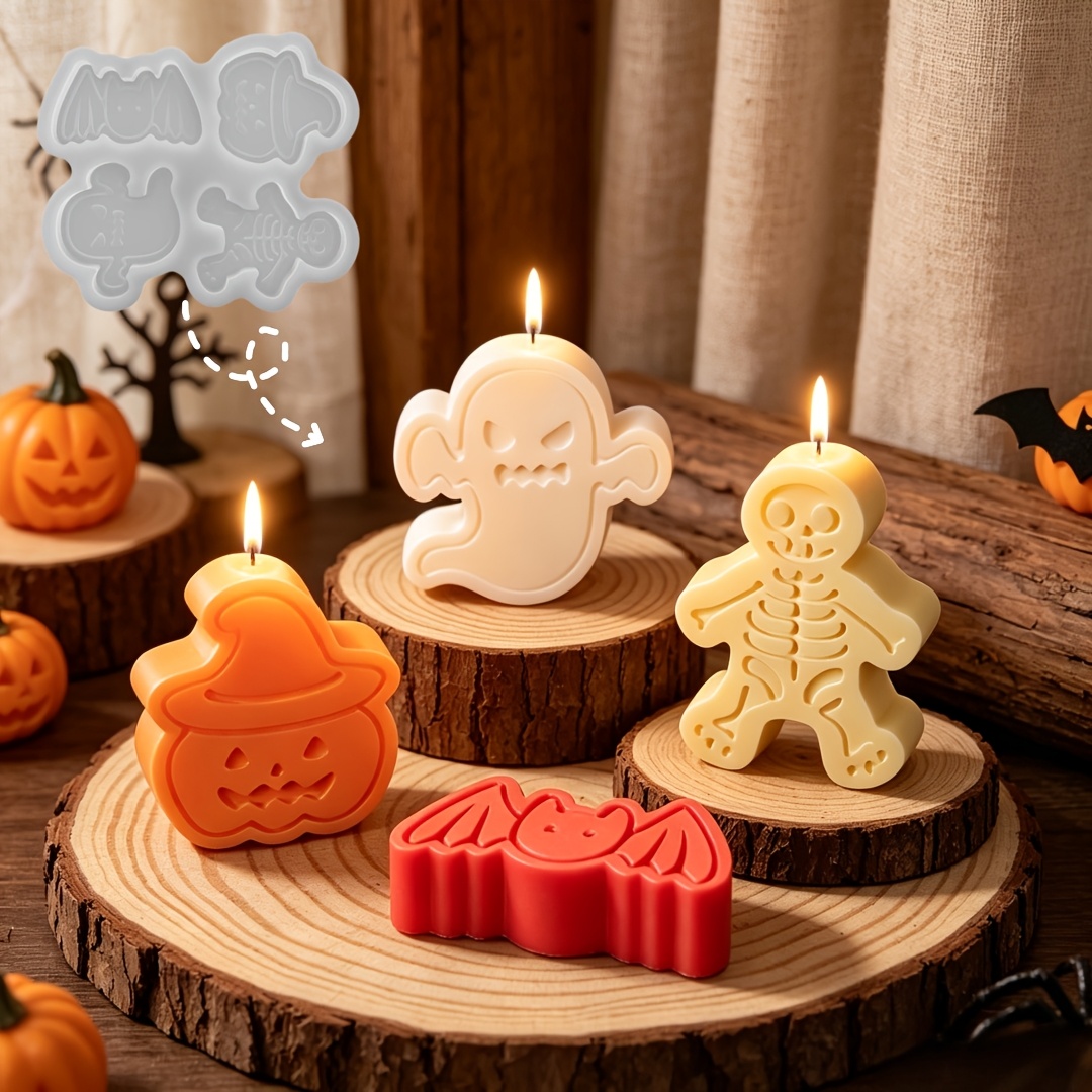 4-cavity silicone resin mold s - Candle Mold Silicone 评论和价格